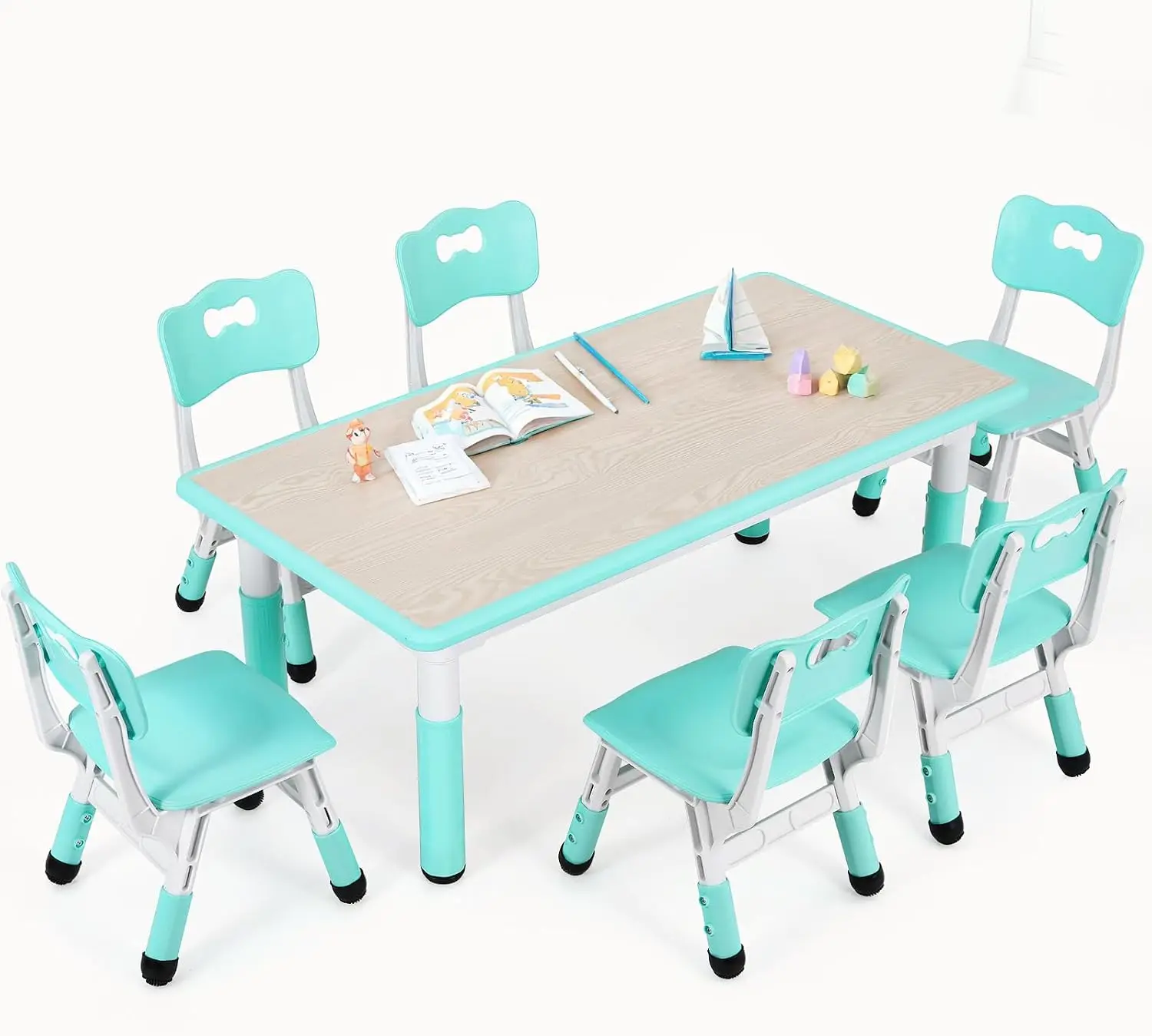 Art Craft Preschool - Juego de Mesa y 6 Sillas
