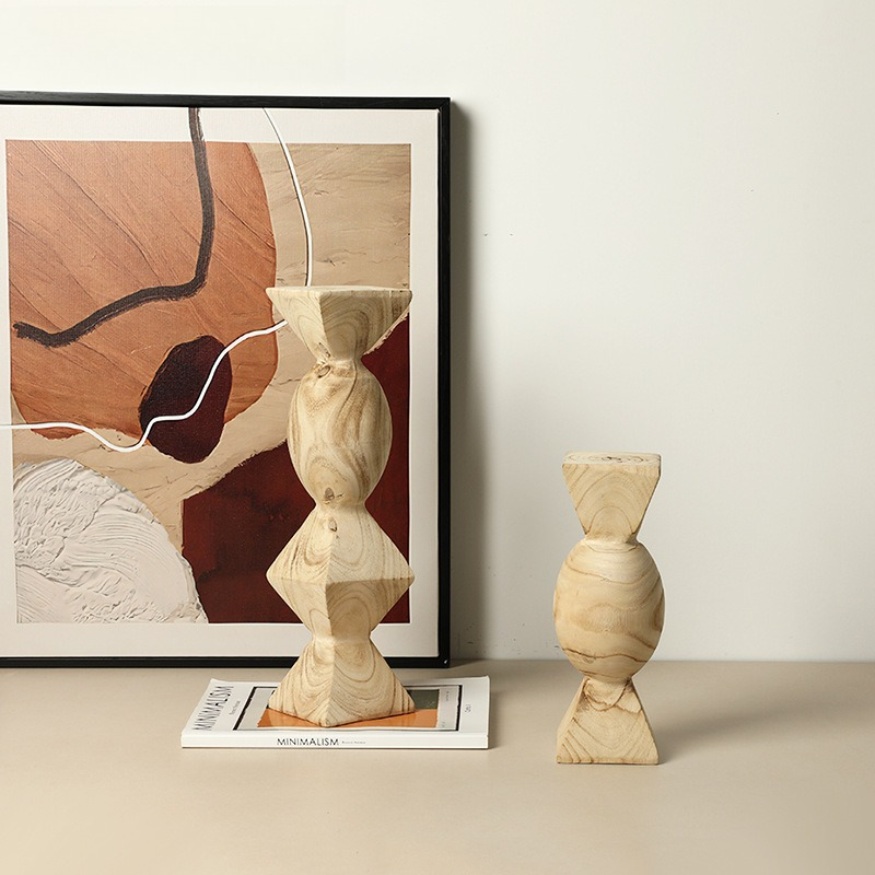 Exhibition Of Art And Craft - Adorno de columna de madera con