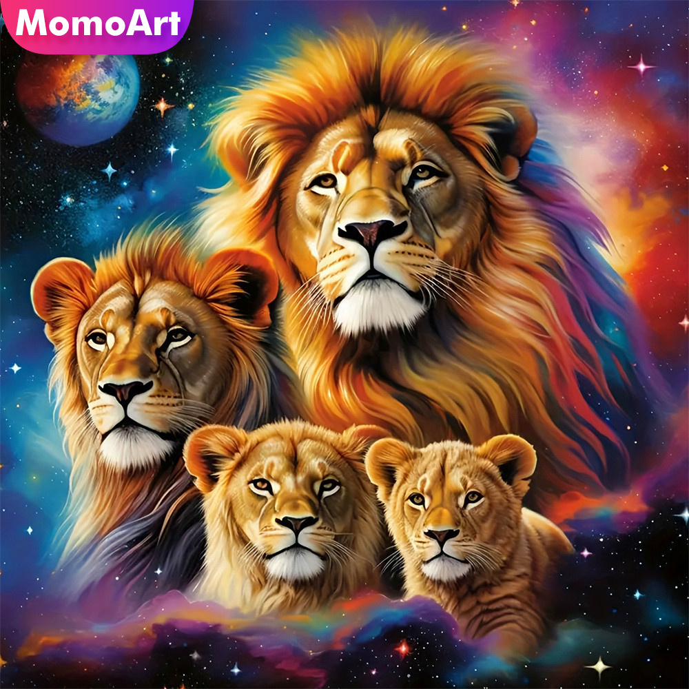 Art Craft Lion - Pintura de Diamantes Momoart, Imagen de