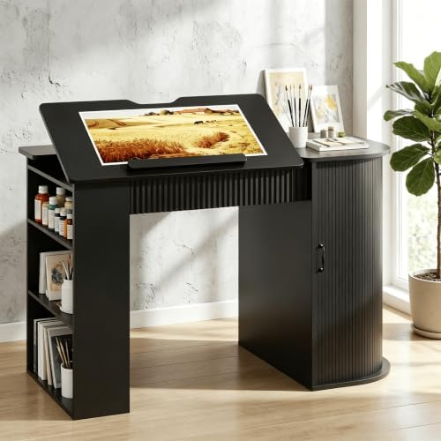Art Crafts - Mesa de Dibujo con Gabinete de