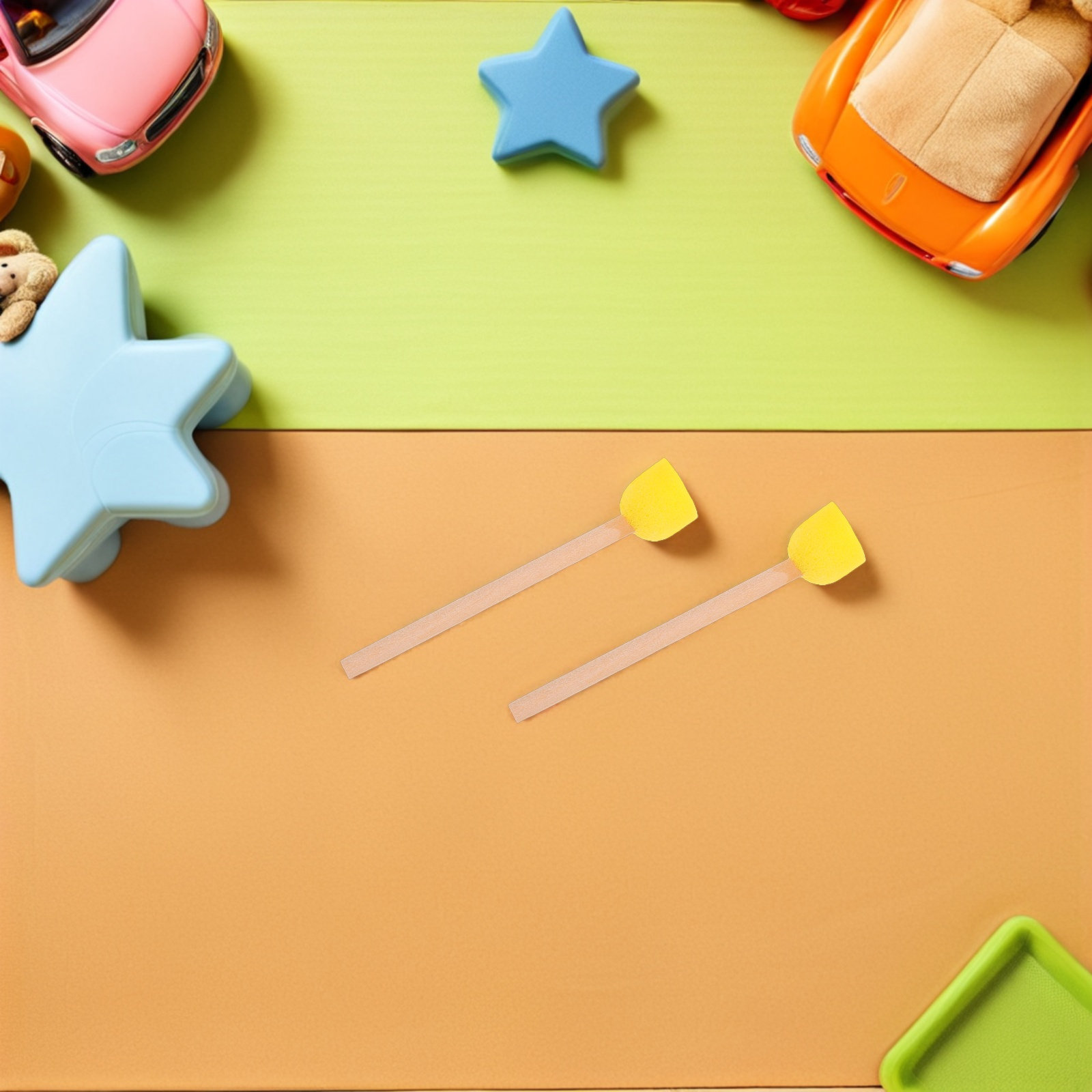 Art Craft Preschool - 80 pinceles de esponja redondos con