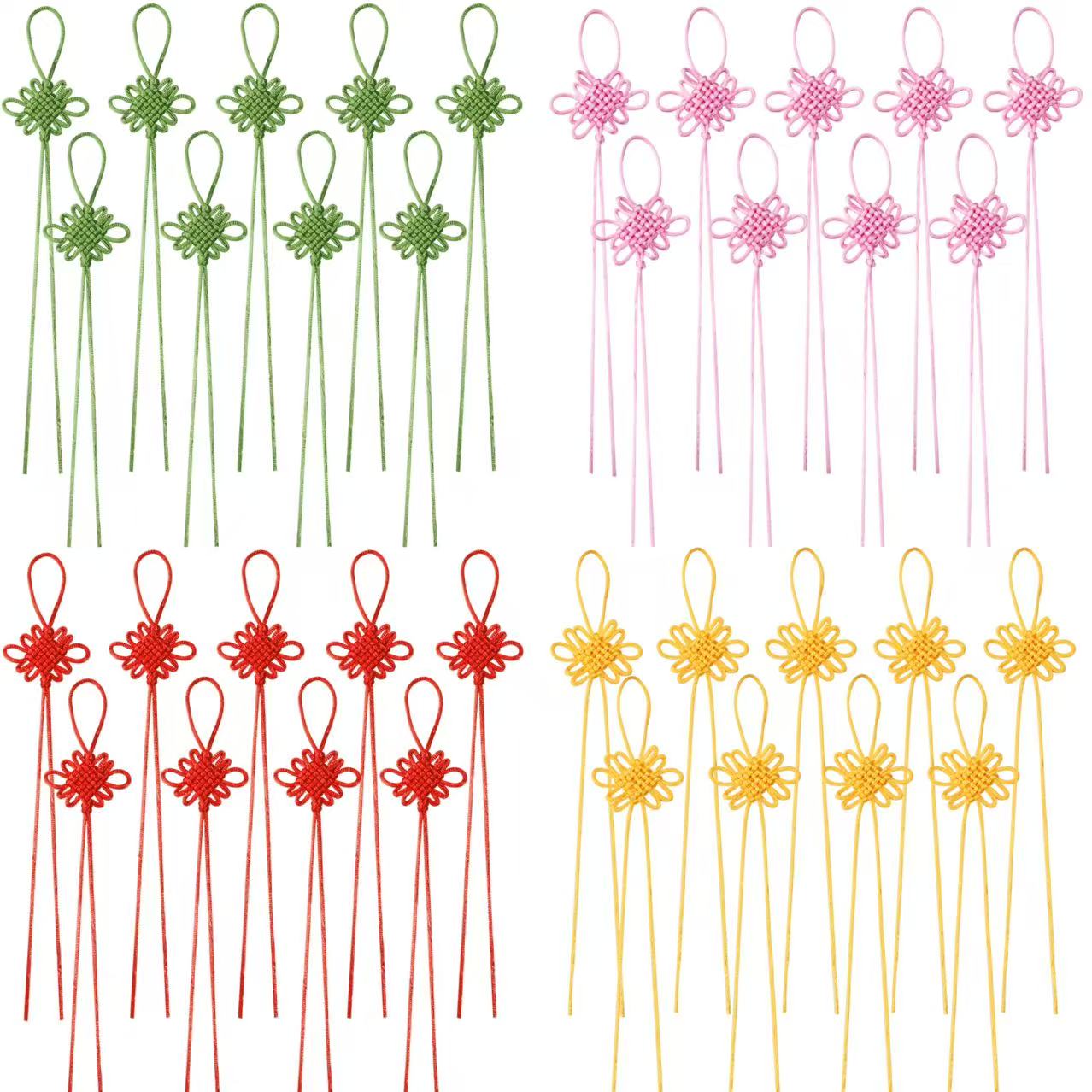 Art Craft Activity - 10 Uds. De nudos chinos coloridos