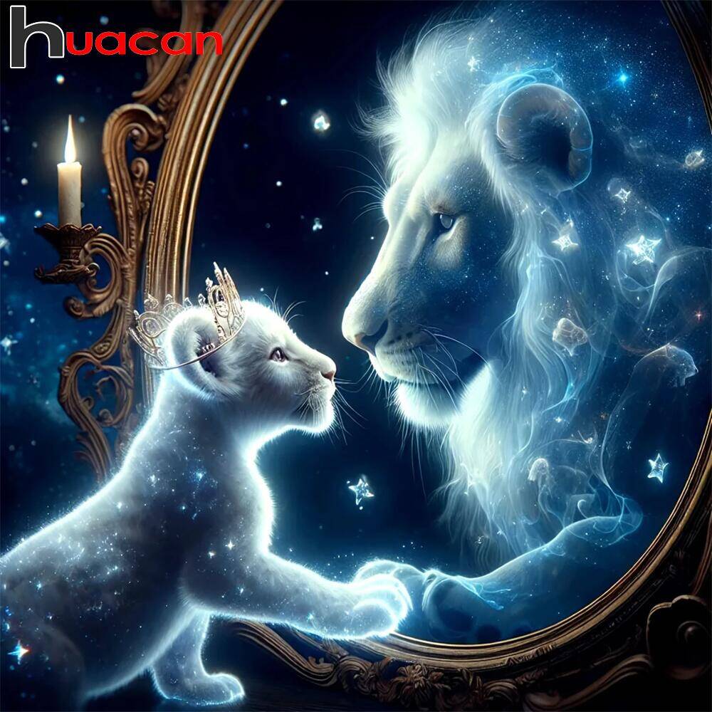Art Craft Lion - Huacan-pintura de diamante de perro Animal,