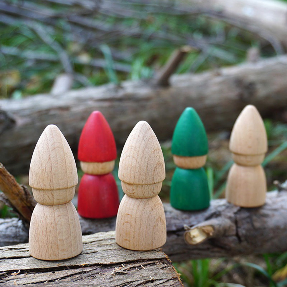 Art Y Craft - 6 Figuras de Madera sin Pintar