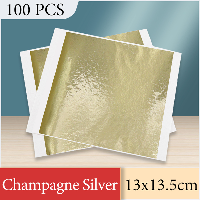 Art Craft Leaves - 13x13,5 cm papel de aluminio plateado