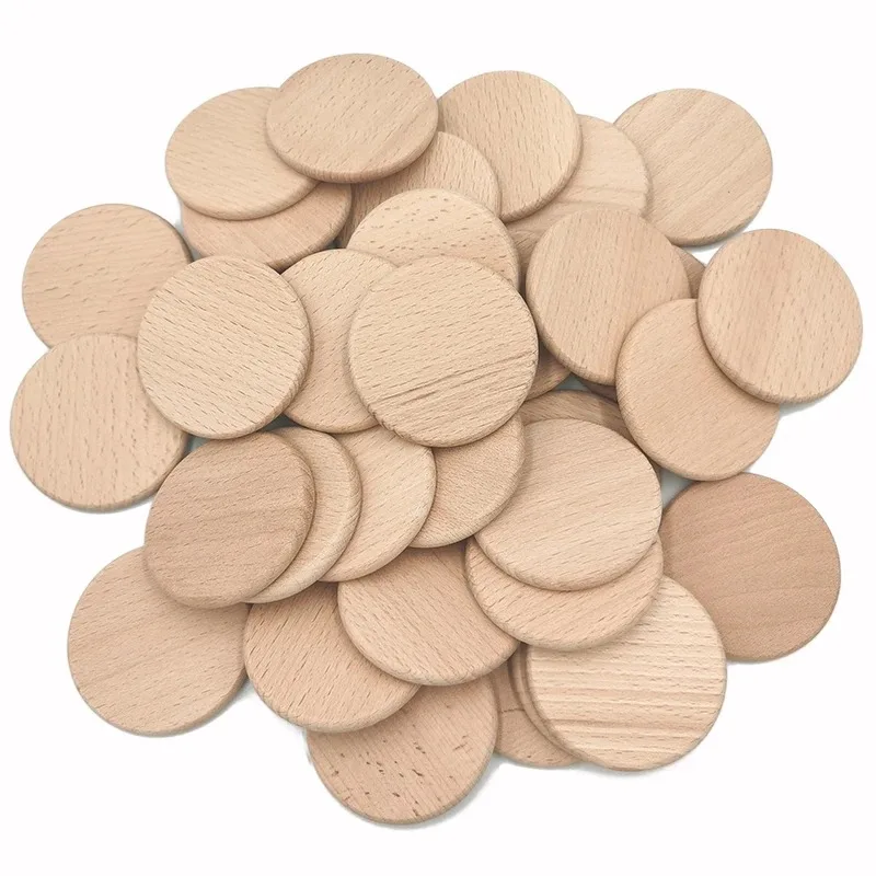 Art Craft Game - 50 Piezas de Círculos de Madera