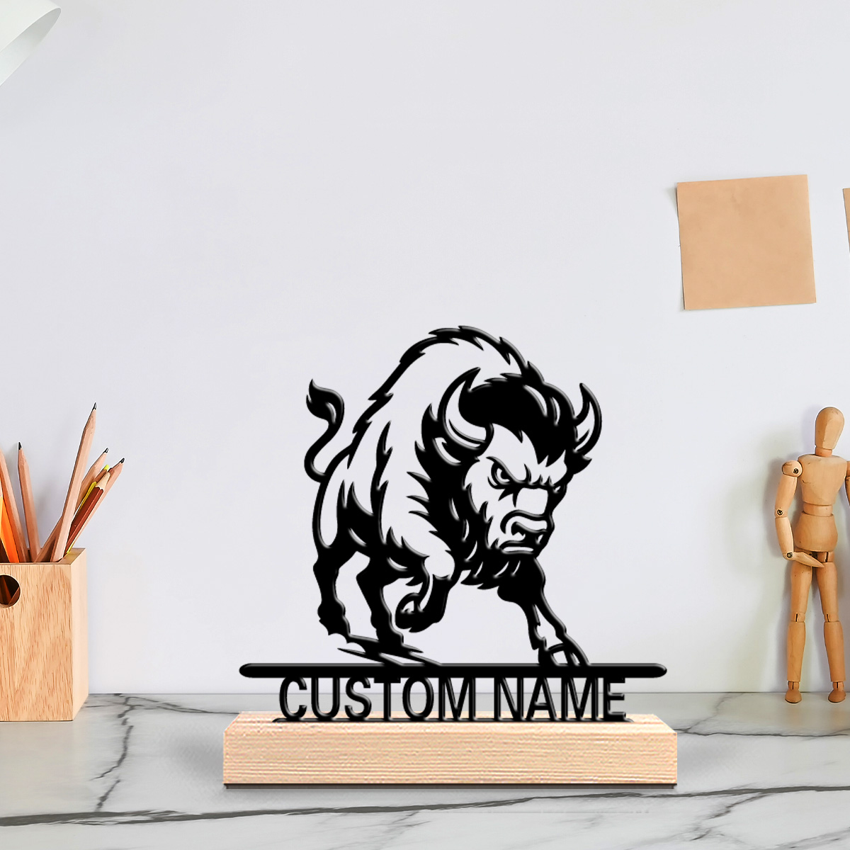 Art Craft Lion - Estatua de león minimalista personalizable con