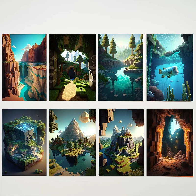 Art Craft Game - Póster M-Minecraft, juego de mina, artesanía