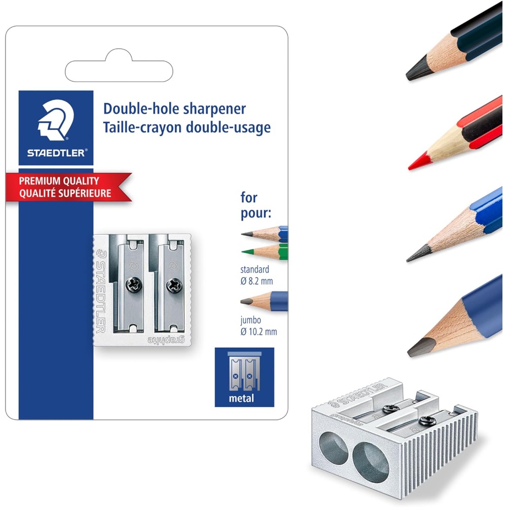 Colored Pencil Professional - Sacapuntas de metal de doble orificio