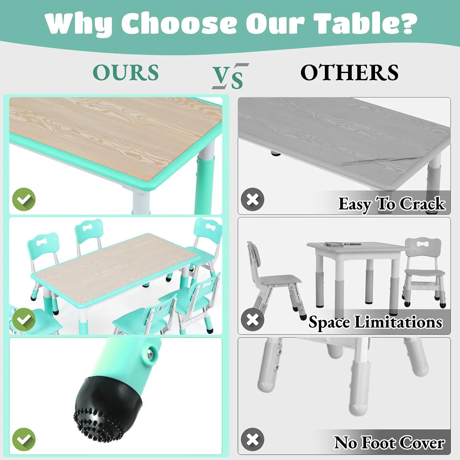 Juego de Mesa y 6 Sillas para  - Art Craft Preschool reseña y precio