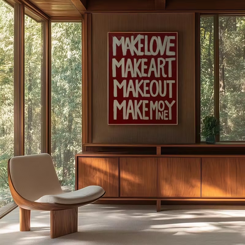 Cuadro moderno y retro hecho a - Art Craft Love reseña y precio