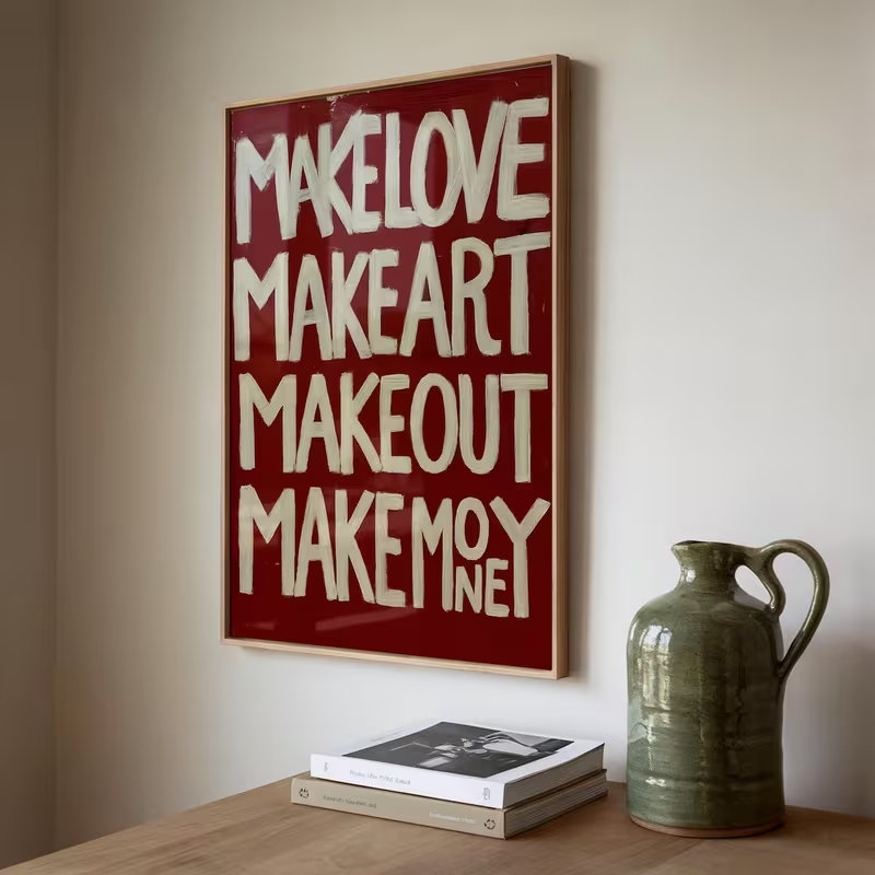 Cuadro moderno y retro hecho a - Art Craft Love reseña y precio