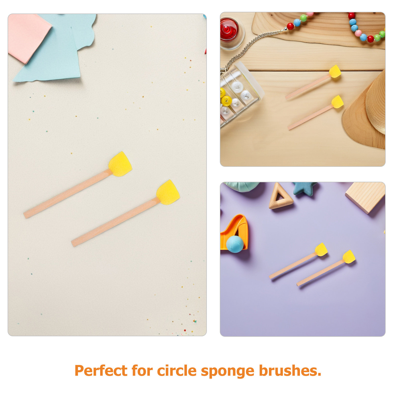 80 pinceles de esponja redondo - Art Craft Preschool reseña y precio