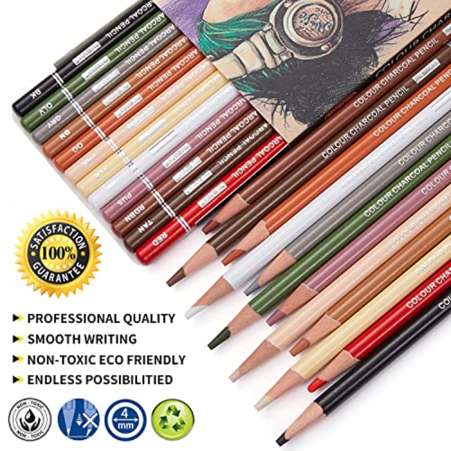 Juego de Lápices de Carbón de  - Colored Pencil Professional reseña y precio