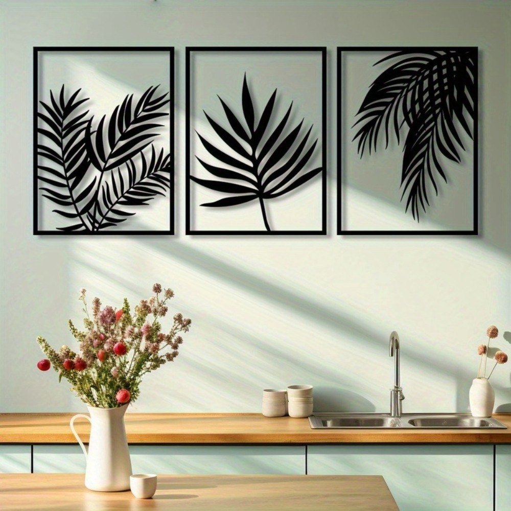 CIFBUY Arte de Pared de Metal, - Art Craft Leaves reseña y precio