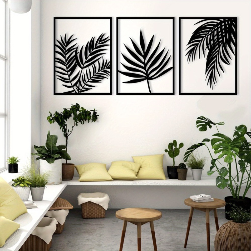 CIFBUY Arte de Pared de Metal, - Art Craft Leaves reseña y precio