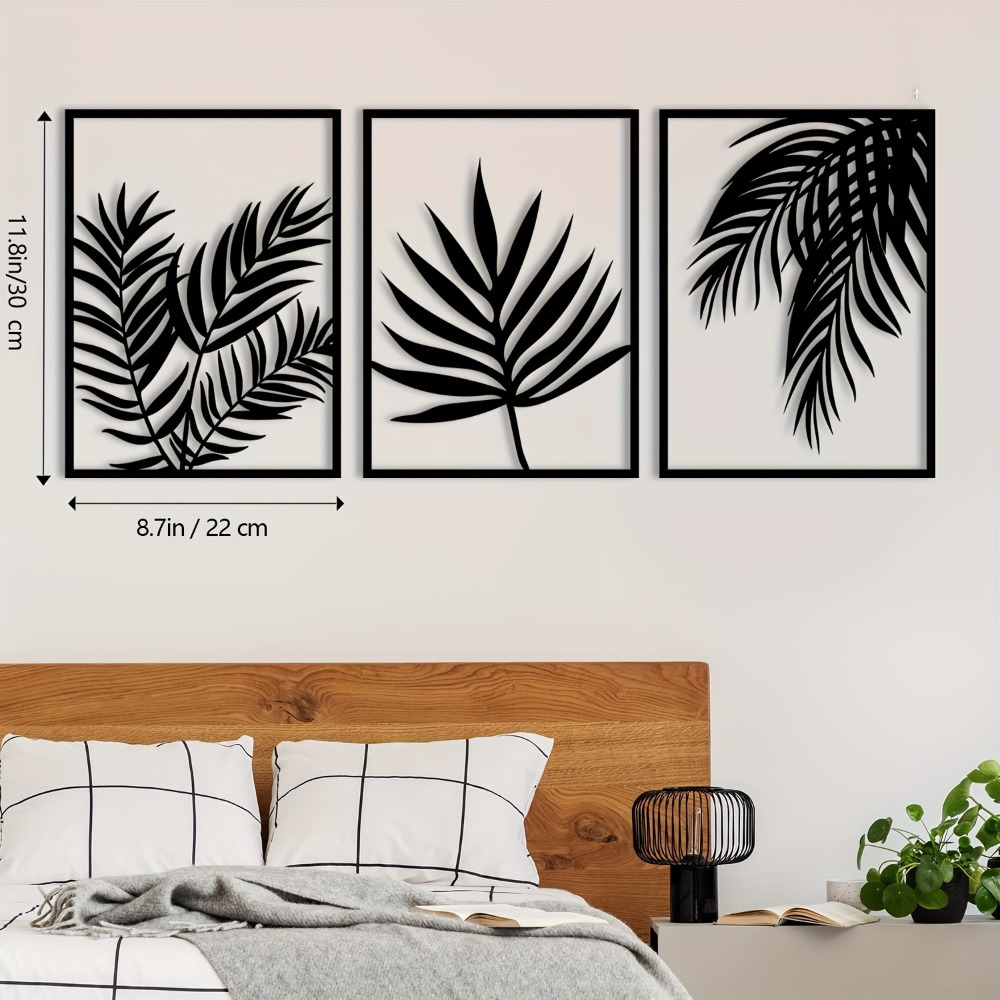 CIFBUY Arte de Pared de Metal, - Art Craft Leaves reseña y precio
