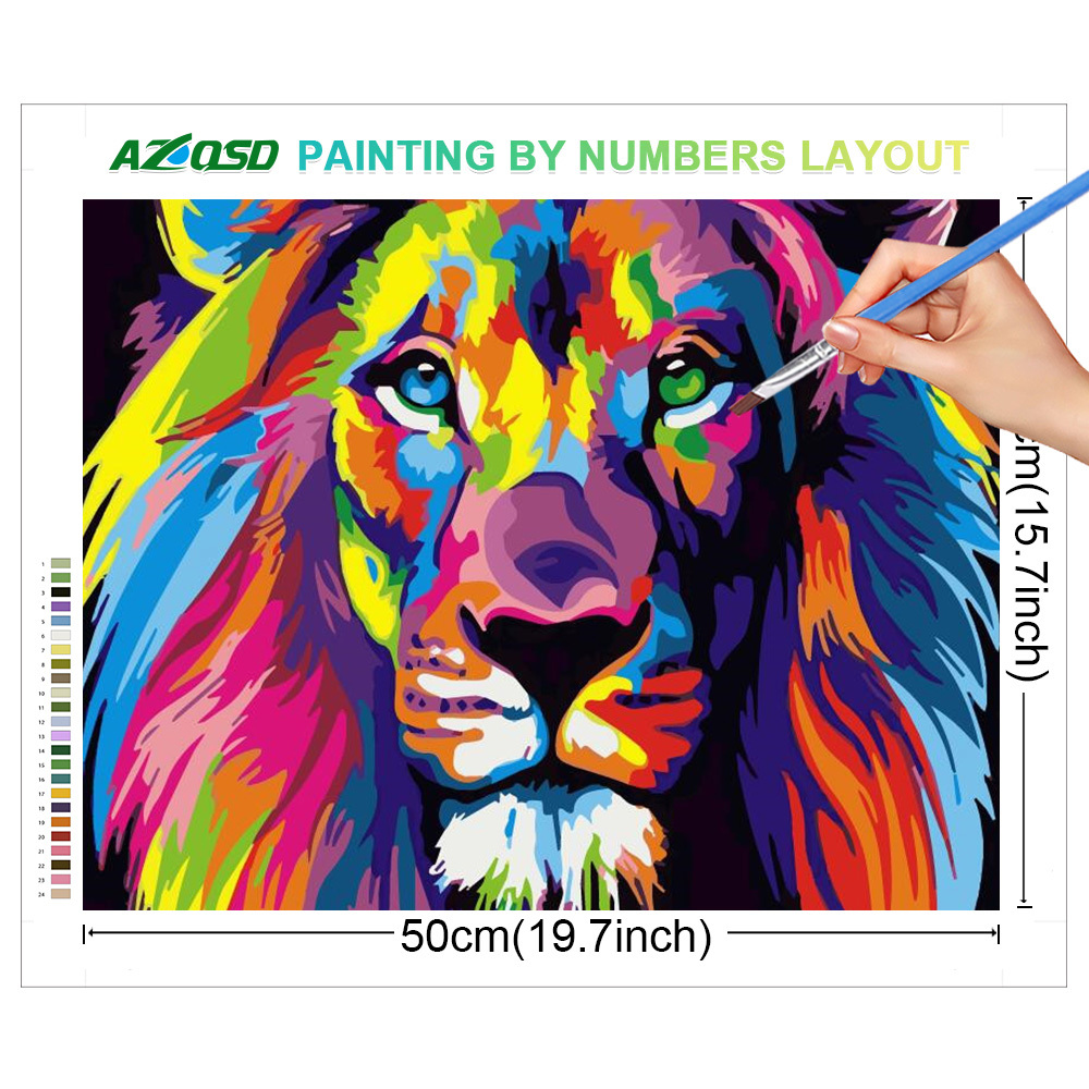 AZQSD-pintura por números para - Art Craft Lion reseña y precio