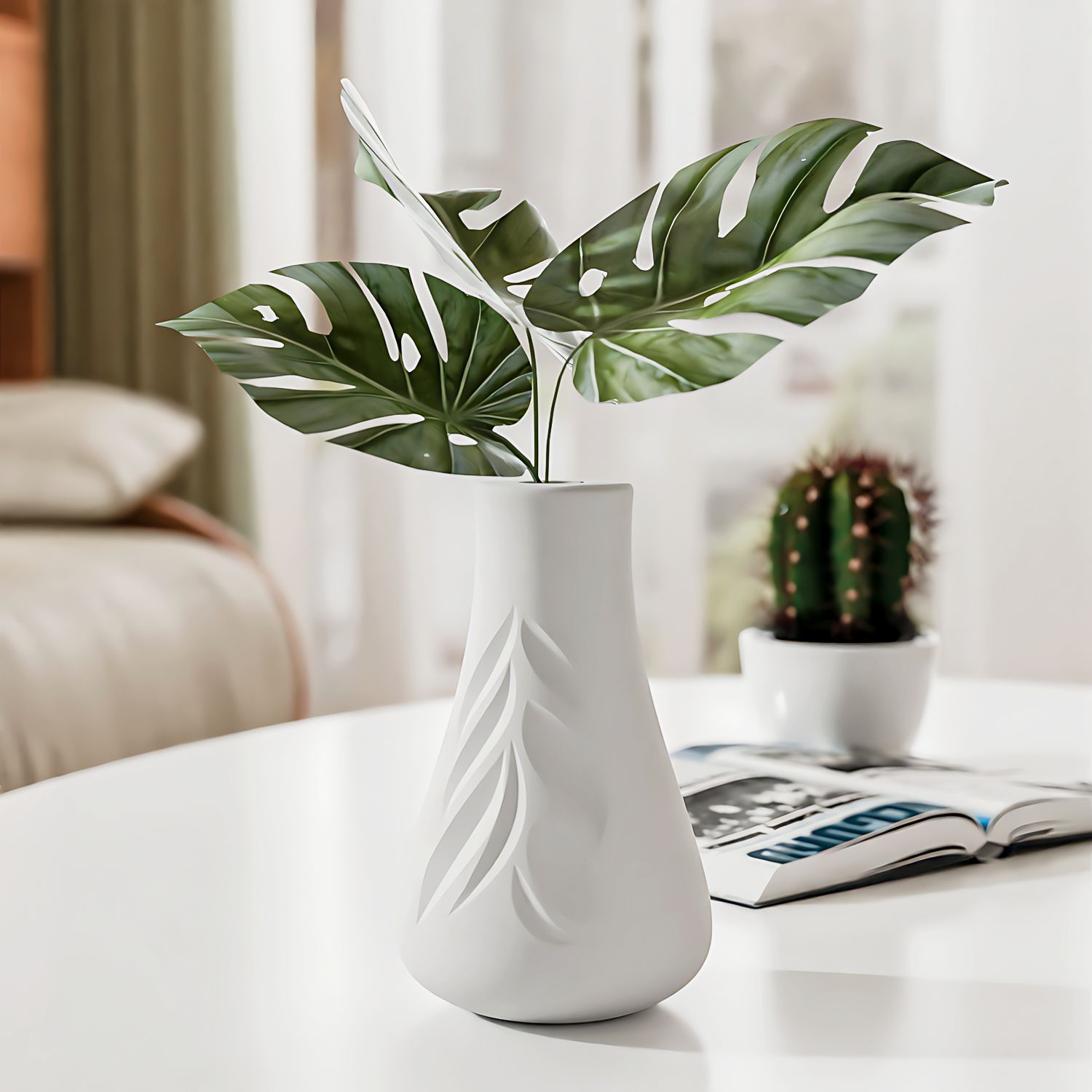 Florero con textura de hoja, m - Art Craft Leaves reseña y precio