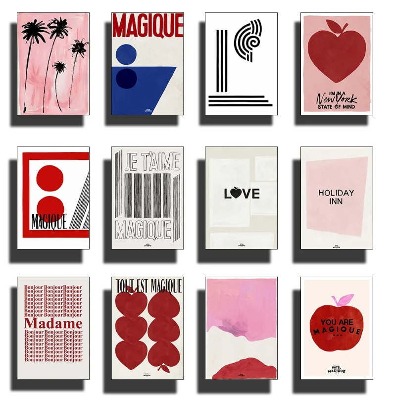 Arte Retro nórdico moderno, ma - Art Craft Love reseña y precio