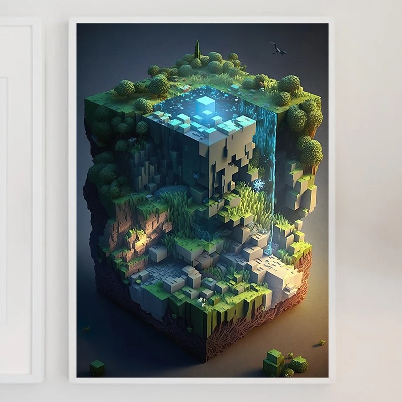 Póster M-Minecraft, juego de m - Art Craft Game reseña y precio