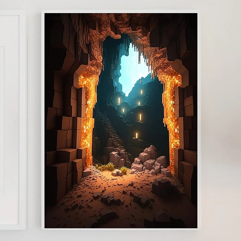 Póster M-Minecraft, juego de m - Art Craft Game reseña y precio